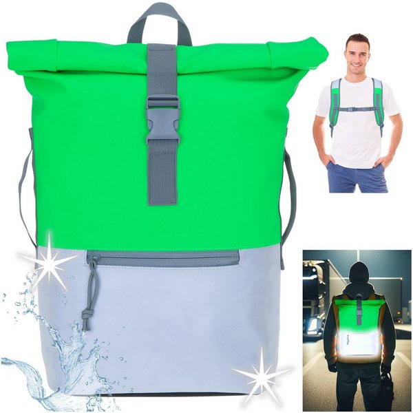 ELEPHANT Freizeitrucksack Time Bag Reflecitve Signal Neon Arbeitsrucksack, Rucksack Laptoprucksack Daypack wasserabweisend Freizeit Bag