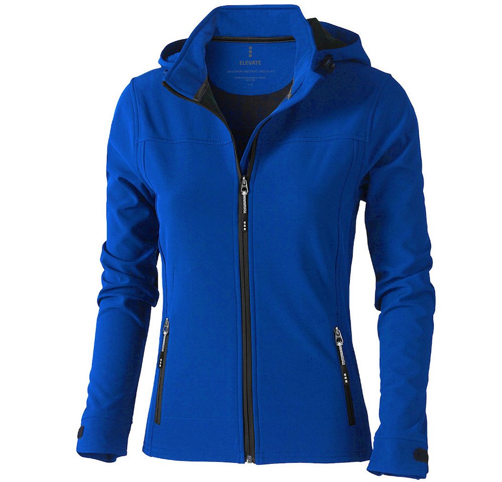 Elevate Life Softshelljacke Outdoorjacke mit Kapuze wasserdicht, winddicht, atmungsaktiv – Bild 2 von 5