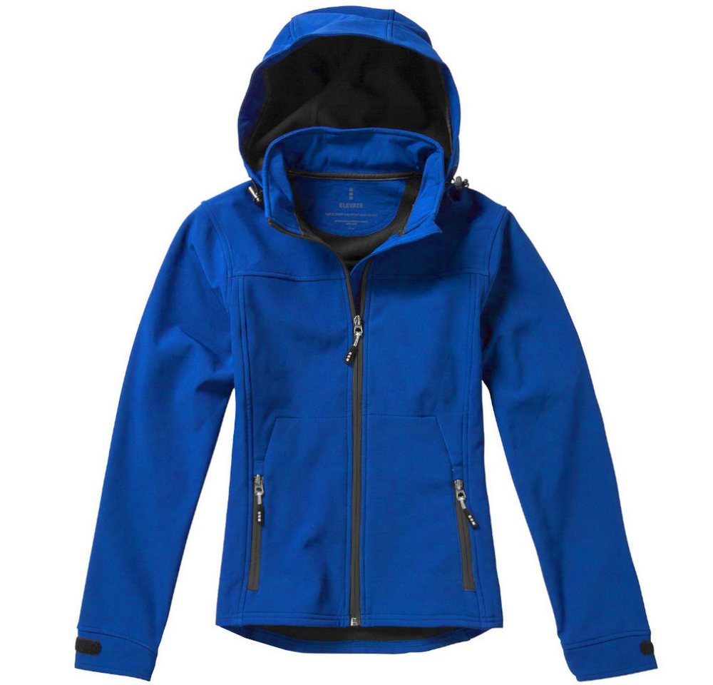 Elevate Life Softshelljacke Outdoorjacke mit Kapuze wasserdicht, winddicht, atmungsaktiv – Bild 4 von 5