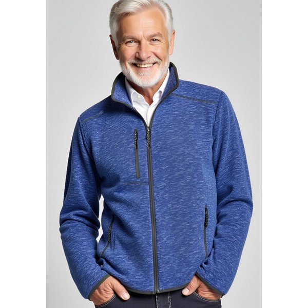Elevate Life Strickfleecejacke Tremblant Strickjacke Fleecejacke Warm, Bequem und Strapazierfähig, mit Reißverschlusstaschen