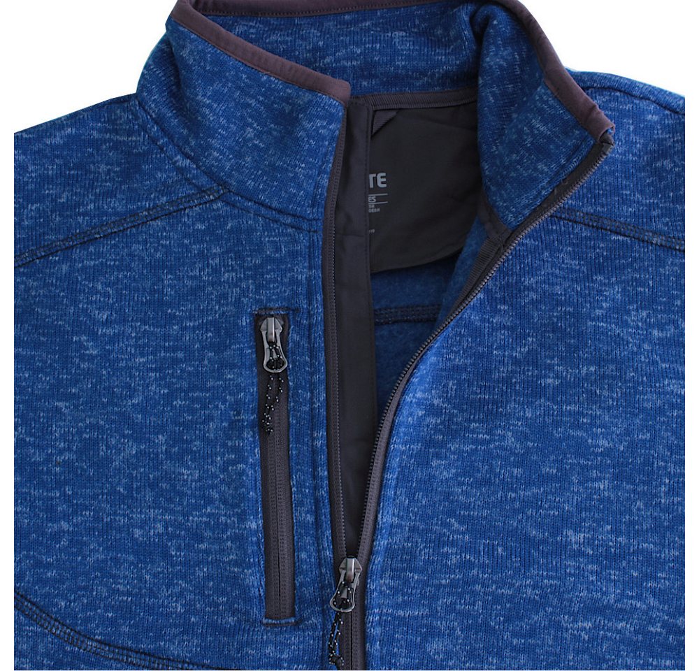 Elevate Life Strickfleecejacke Tremblant Strickjacke Fleecejacke Warm, Bequem und Strapazierfähig, mit Reißverschlusstaschen – Bild 4 von 5