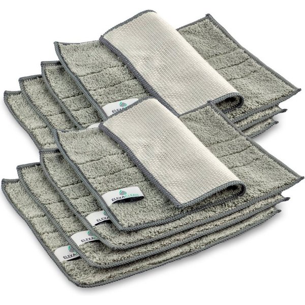ELEXACLEAN Spültuch Spüllappen, Mikrofaser waschbar, (Set, 8-tlg., 24x20 cm), fusselfrei, für Küche, Geschirr, Haushalt