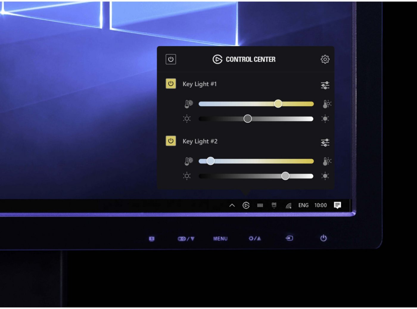 Elgato LED-Lichtsystem Key Light, Integriertes LED-Panel, 1 St., Kaltweiß bis Warmweiß (2900–7000 K), 2800 Lumen, WLAN-Steuerung, Stream Deck ready, Tischklemme – Bild 3 von 3