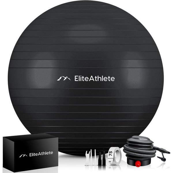 EliteAthlete Gymnastikball Gymnastikball Sitzball Büro ergonomisch - Fitness Yoga Schwangerschaft