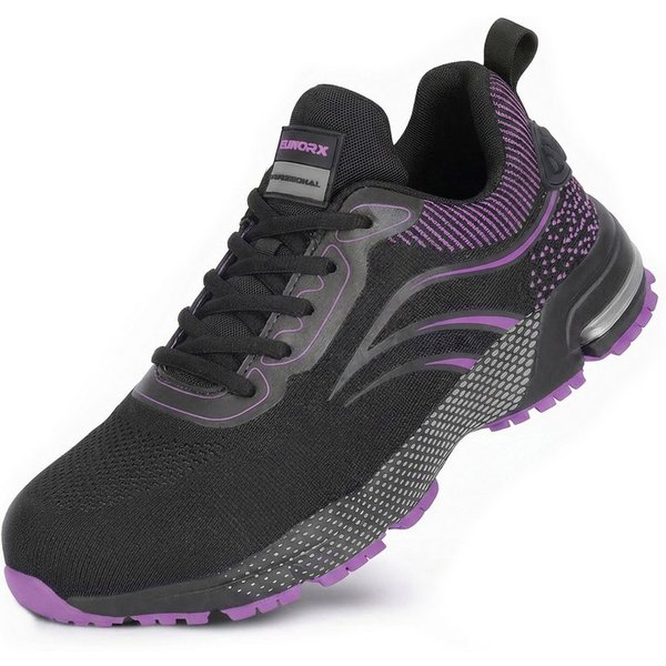 ELIWORX S1 PL Schuh mit Stahlkappe, Atmungsaktives Mesh - Arbeitsschuhe Damen Arbeitsschuh Durchtrittsichere Zwischensohle aus Kevlar, besonders rutschhemmend