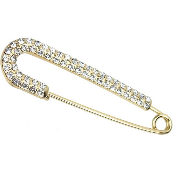 Ella Jonte Anstecknadel, Brosche Gold mit Strass – Elegante Verschlussnadel