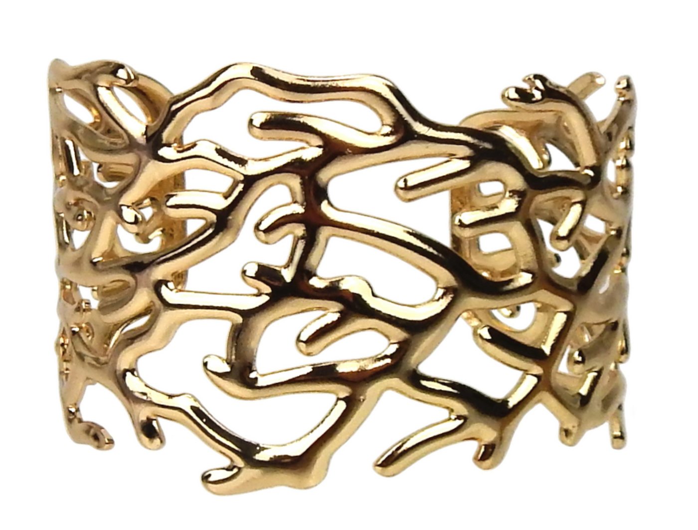 Ella Jonte Armreif, im Korallendesign – goldfarben, verstellbar – Bild 3 von 3