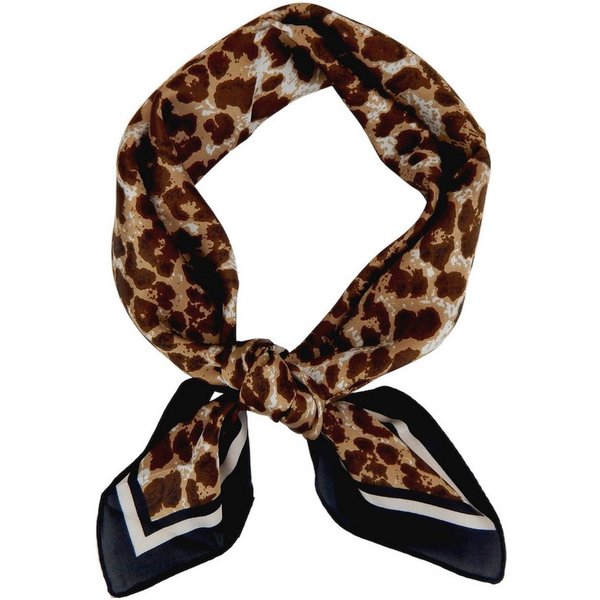 Ella Jonte Halstuch, trendiges Leopardenmuster in Braun-Beige - Bandana