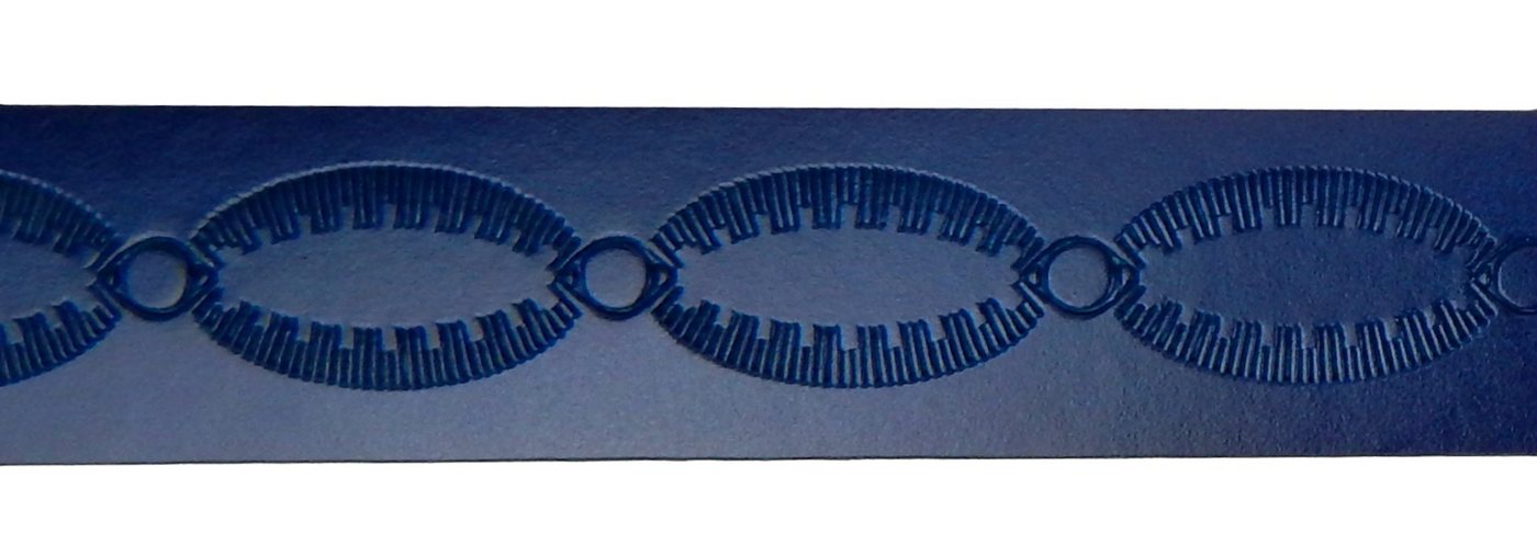 Ella Jonte Ledergürtel schmal 2,3 cm mit goldener Schnalle und Prägemuster – Bild 4 von 5