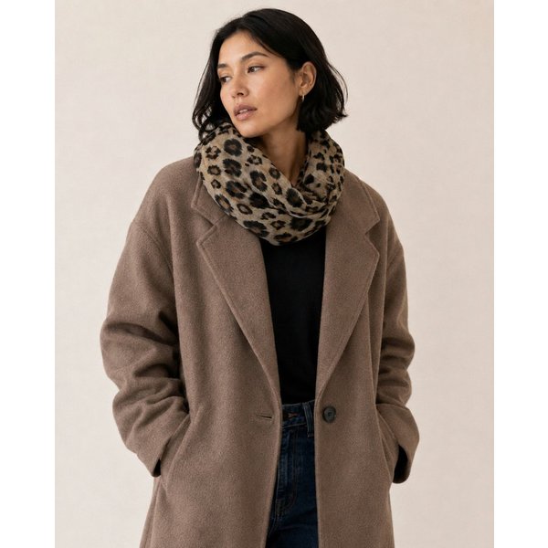 Ella Jonte Loop, weicher Loop-Schal im angesagten Leopard-Animalprint - Viskose