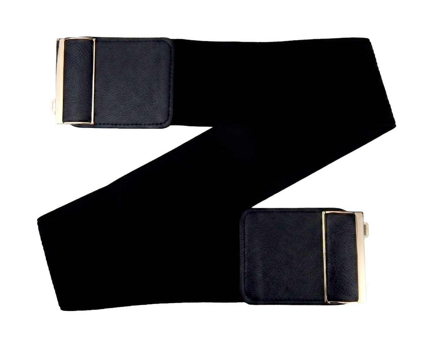 Ella Jonte Stretchgürtel elastischer Taillengürtel mit goldfarbener Schnalle 85–100 cm – Bild 3 von 5