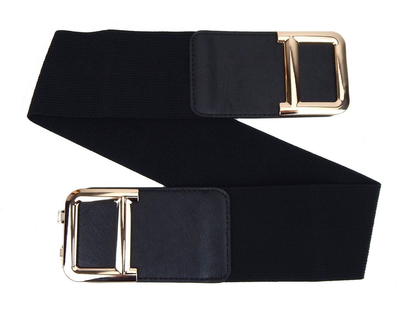 Ella Jonte Stretchgürtel schwarzer Taillengürtel mit eleganter Doppelschnalle – Bild 3 von 4