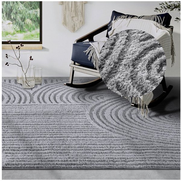 ELLE DECORATION Designteppich Chappe, rechteckig, Höhe: 18 mm, Shaggy, Läufer, flauschig, weich, Langflor, modern, Hoch Tief Effekt