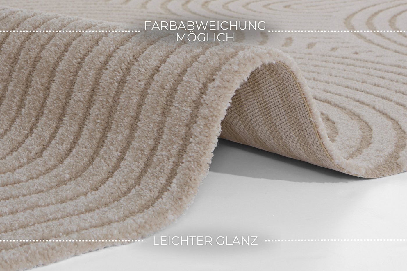 ELLE DECORATION Designteppich Panglao, rechteckig, Höhe: 14 mm, Boho Design, Kurzflor, 3D Optik, Skandinavisch, Wohnzimmer – Bild 4 von 5