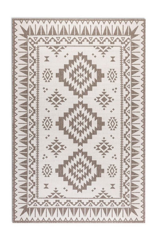 ELLE DECORATION Teppich Dynamic, Wendeteppich, rechteckig, Höhe: 5 mm, Flachgewebe, In-& Outdoor, Modern, wendbar, Balkon, Wohnzimmer, Außen – Bild 2 von 5