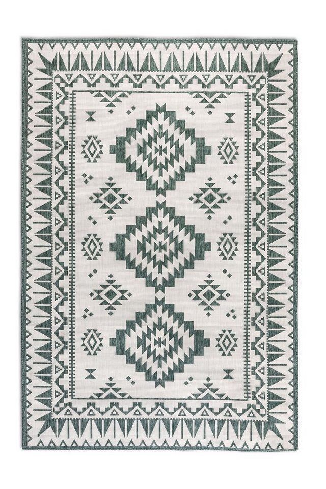 ELLE DECORATION Teppich Dynamic, Wendeteppich, rechteckig, Höhe: 5 mm, Flachgewebe, In-& Outdoor, Modern, wendbar, Balkon, Wohnzimmer, Außen – Bild 2 von 5