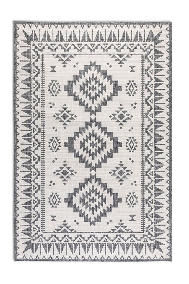 ELLE DECORATION Teppich Dynamic, Wendeteppich, rechteckig, Höhe: 5 mm, Flachgewebe, In-& Outdoor, Modern, wendbar, Balkon, Wohnzimmer, Außen – Bild 2 von 5