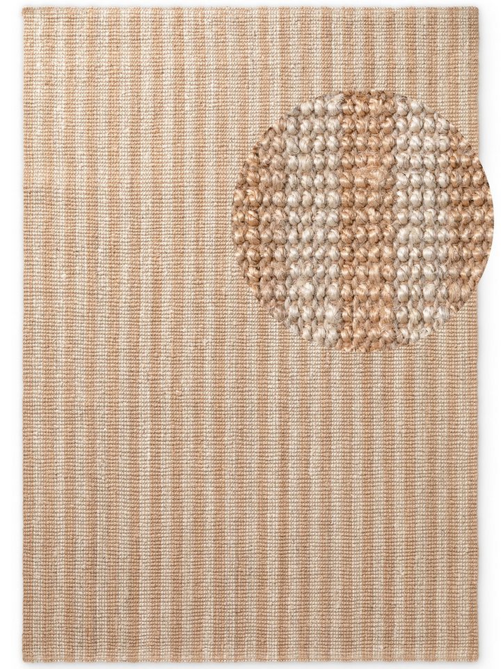ELLE DECORATION Teppich Juteteppich Amber, rechteckig, Höhe: 10 mm, Jute, Natur, Wohnzimmer, Esszimmer, Schlafzimmer, Flur, Modern, Boho – Bild 2 von 5