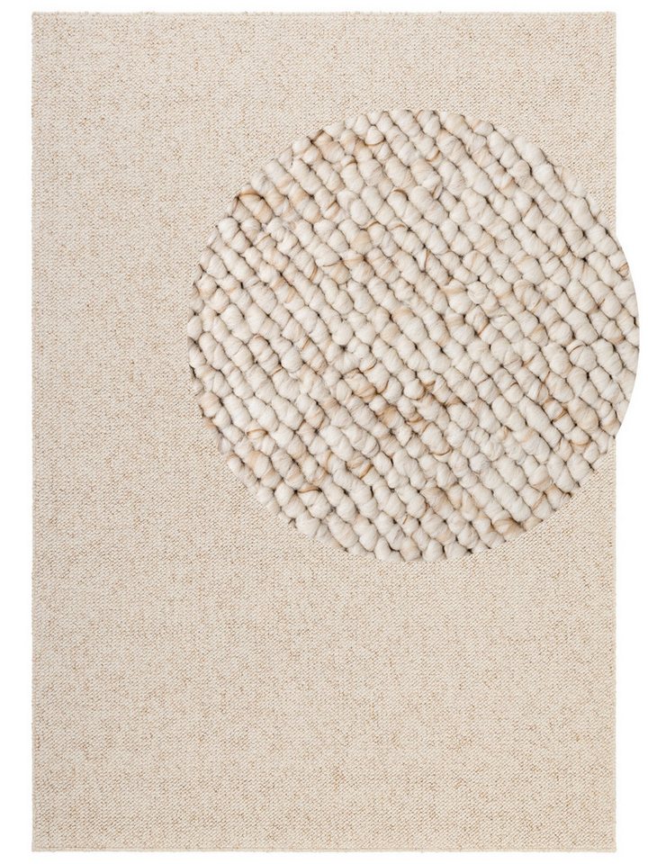 ELLE DECORATION Teppich Rocco, rechteckig, Höhe: 10 mm, Läufer, waschbar, Wohnzimmer, Esszimmer, Woll-Optik – Bild 2 von 5
