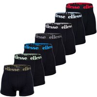 ELLESSE ellesse Herren Boxer Shorts, 7er Pack - Yema 7 Pack Boxer Shorts, Logo, Cotton Stretch, Größe M in Schwarz