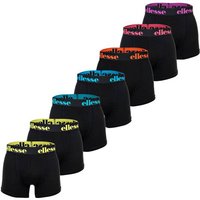 ELLESSE ellesse Herren Boxer Shorts, 7er Pack - Yema 7 Pack Boxer Shorts, Logo, Cotton Stretch, Größe 2XL in Schwarz