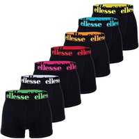 ELLESSE ellesse Herren Boxer Shorts, 7er Pack - Yema 7 Pack Boxer Shorts, Logo, Cotton Stretch, Größe M in Schwarz