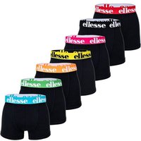 ELLESSE ellesse Herren Boxer Shorts, 7er Pack - Yema 7 Pack Boxer Shorts, Logo, Cotton Stretch, Größe 6XL in Schwarz