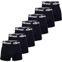ELLESSE ellesse Herren Boxer Shorts, 7er Pack - Yema 7 Pack Boxer Shorts, Logo, Cotton Stretch, Größe S in Schwarz