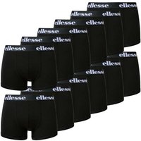 ELLESSE ellesse Herren Boxershorts, 12er Pack - BARLA , Trunks, Logobund, einfarbig, Größe S in Schwarz