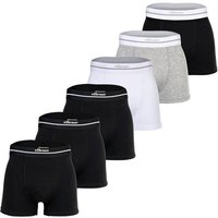 ELLESSE ellesse Herren Boxershorts, 6er Pack - AMBRIA, Trunks, Logobund, einfarbig, Größe 2XL in Schwarz
