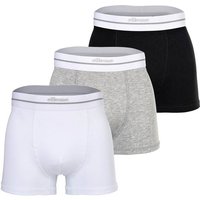 ELLESSE ellesse Herren Boxershorts, 3er Pack - AMBRIA, Trunks, Logobund, einfarbig, Größe S in Schwarz