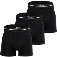 ELLESSE ellesse Herren Boxershorts, 3er Pack - AMBRIA, Trunks, Logobund, einfarbig, Größe XL in Schwarz