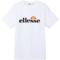 ELLESSE ellesse Herren T-Shirt - PRADO 2, Kurzarm, Rundhals, Logo-Print, Baumwolle, einfarbig, Größe 2XL in Weiß