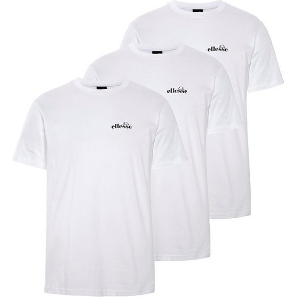 Ellesse T-Shirt AZZINI TEE (3 PACK) (Packung, 3-tlg) 3er-Pack, Kurzarm, mit Rundhalsausschnitt, aus Baumwolle