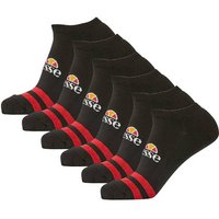 ELLESSE Ellesse Unisex Sneaker Socken MELNA, 6 Paar - Trainer Liner, Sport, Logo, Größe 40-43 in Schwarz