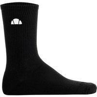 ELLESSE ellesse Unisex Socken, 3er Pack - ALACRE, Crew Socken, Logo, einfarbig, Größe 41-46 in Schwarz