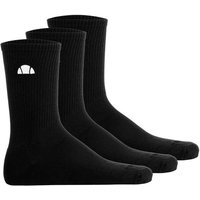 ELLESSE ellesse Unisex Socken, 3er Pack - ALACRE, Crew Socken, Logo, einfarbig, Größe 37-42,5 in Schwarz