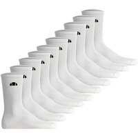 ELLESSE ellesse Unisex Socken, 10er Pack - ALACRE, Crew Socken, Logo, einfarbig, Größe 41-46 in Weiß