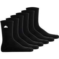 ELLESSE ellesse Unisex Socken, 6er Pack - ALACRE, Crew Socken, Logo, einfarbig, Größe 41-46 in Schwarz