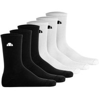 ELLESSE ellesse Unisex Socken, 6er Pack - ALACRE, Crew Socken, Logo, einfarbig, Größe 37-42,5 in Schwarz