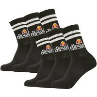 ELLESSE Ellesse Unisex Sportsocken PULLO, 6 Paar - Tennissocken, Crew Socken, Logo, Größe 43-46,5 in Schwarz