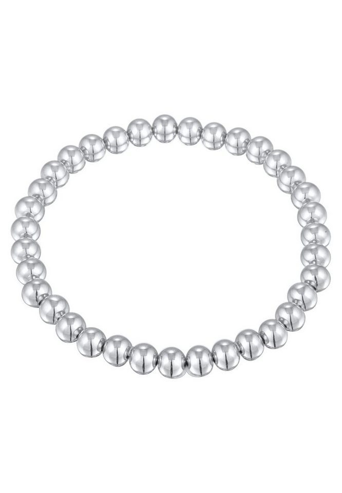 Elli Armband Set Kugel Perlen Messing Silberfarben, Kugel – Bild 2 von 4