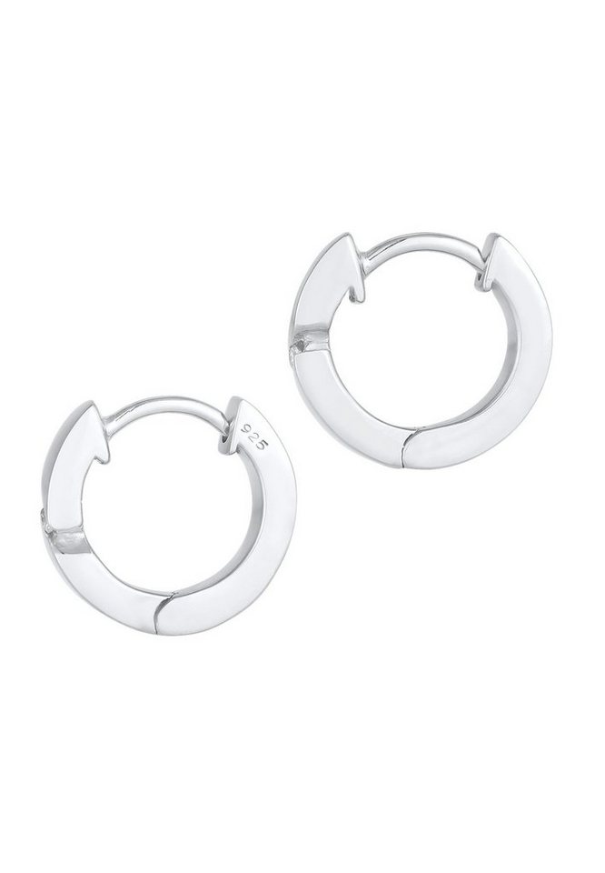 Elli DIAMONDS Paar Creolen Creolen Basic Diamant (0.03 ct) 925 Silber – Bild 3 von 5