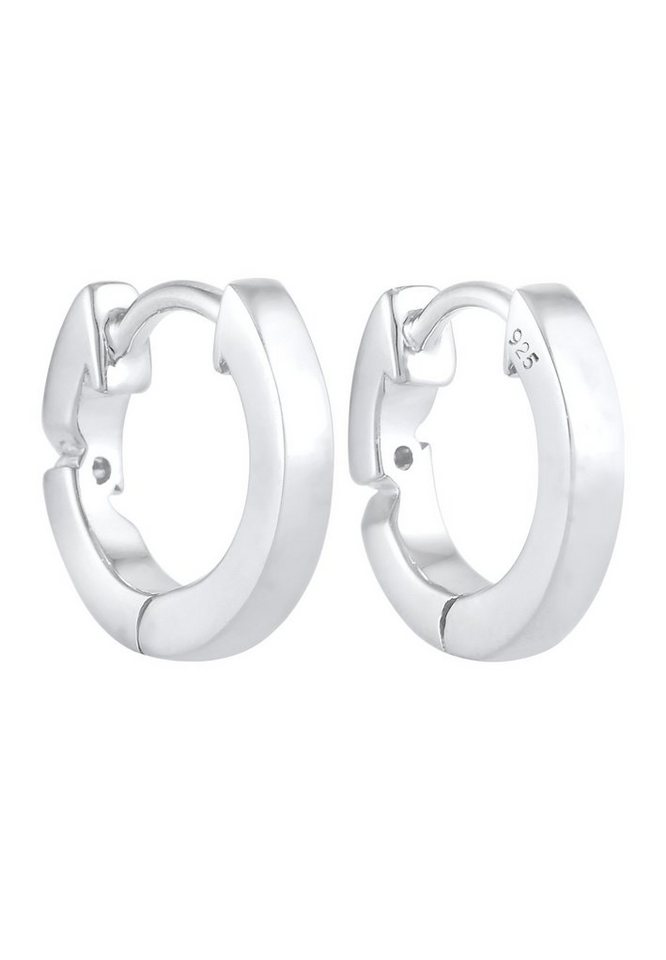Elli DIAMONDS Paar Creolen Creolen Basic Diamant (0.03 ct) 925 Silber – Bild 4 von 5