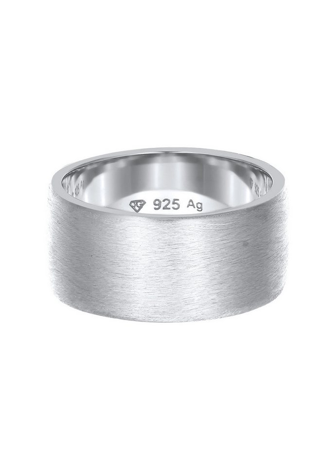 Elli Fingerring Bandring Breit Matt Gebürstet Basic 925 Silber – Bild 2 von 4