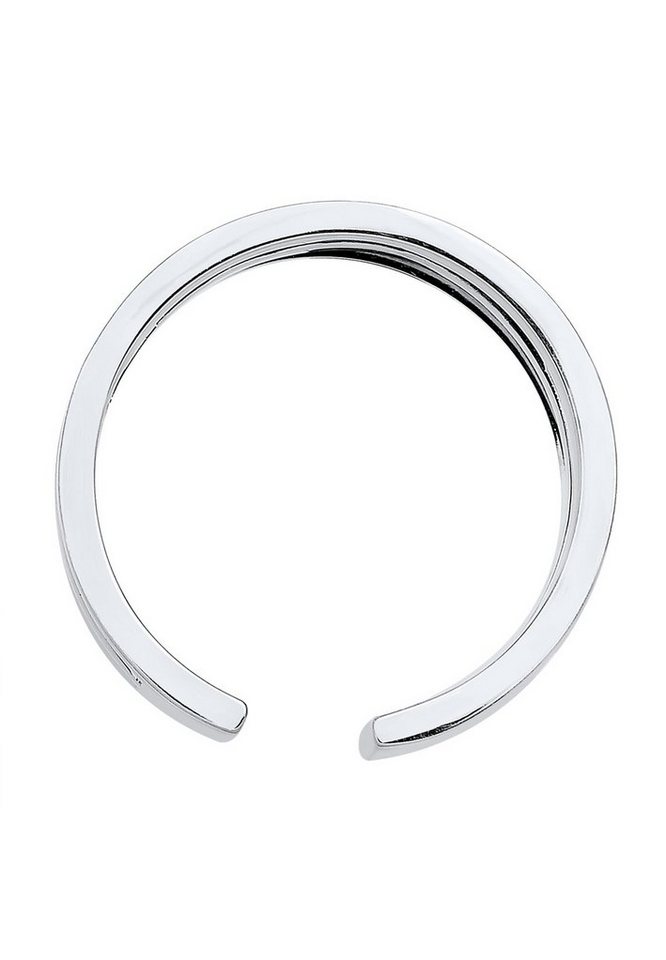 Elli Fingerring Silberring Breit Schlicht Offen 925 Silber – Bild 3 von 4