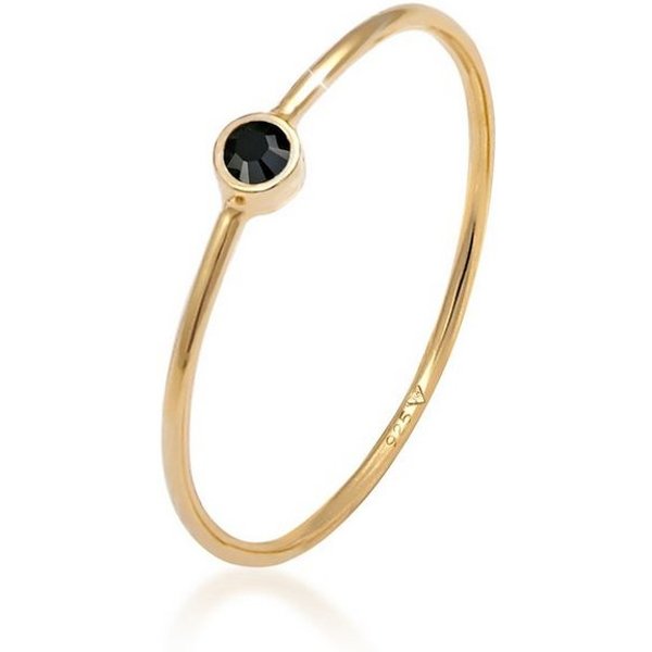 Elli Fingerring Stapelring Basic 925 Silber, mit Kristallen von Swarovski®