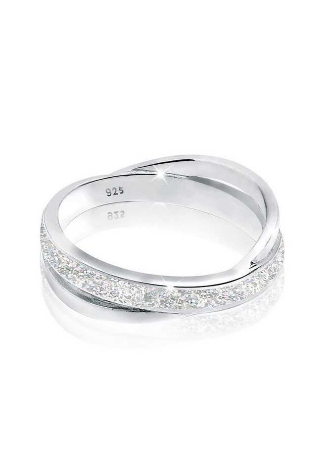Elli Fingerring Wickelring Emaille 925 Silber – Bild 2 von 3
