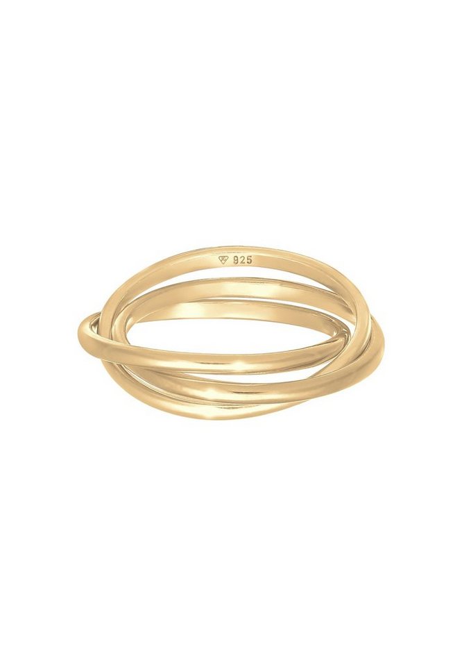 Elli Fingerring Wickelring Trio Trini Basic 925 Silber – Bild 2 von 4