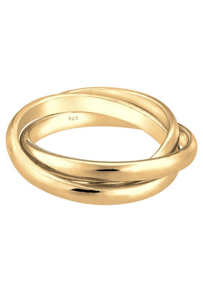 Elli Fingerring Wickelring Trio Trini Basic Schmuck Geschenk 925 Silber, Ring Set – Bild 2 von 5
